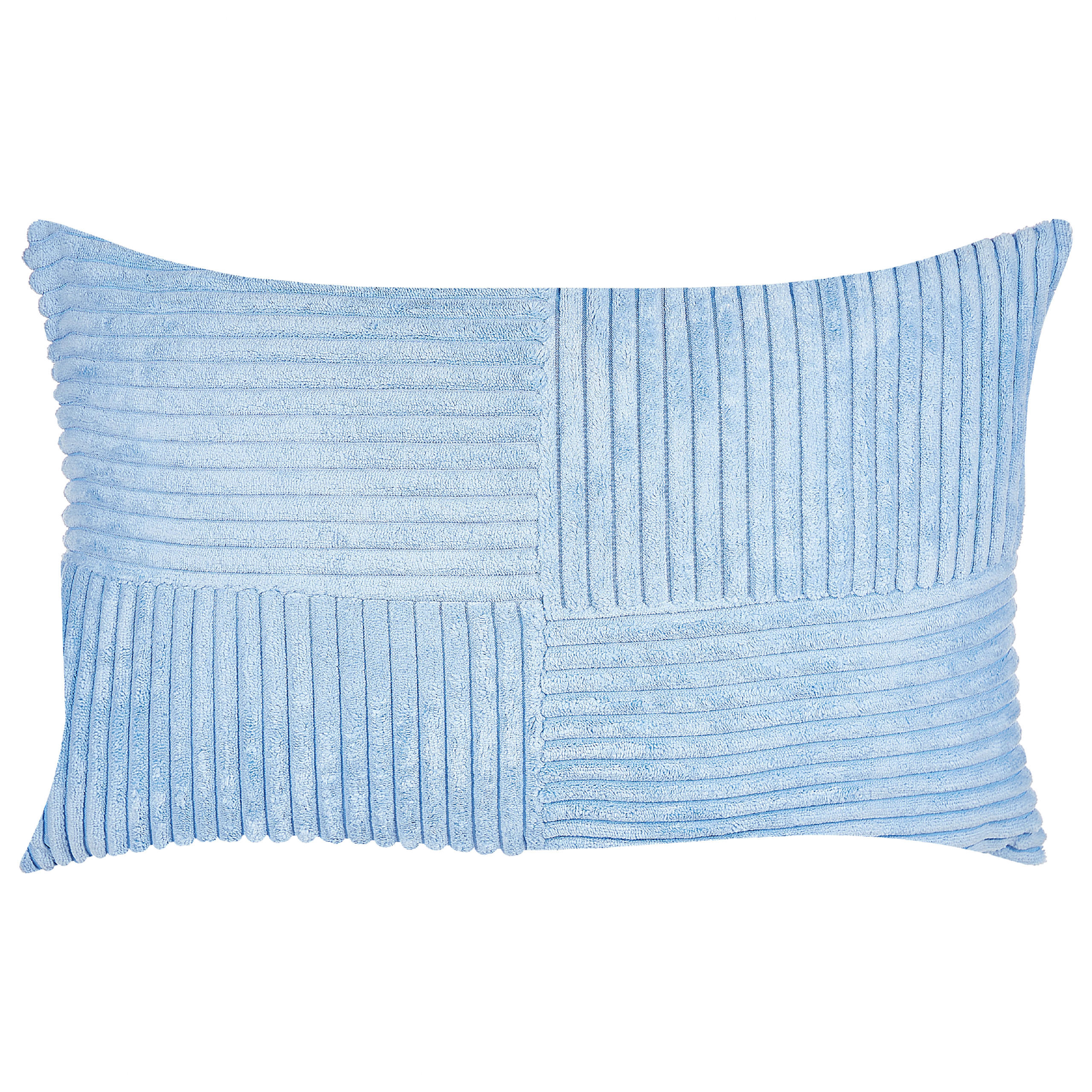 DEKOKISSEN CORD 2er-Set Blau 43/43 cm Millet - Blau, Textil (43/43cm) - Beliani