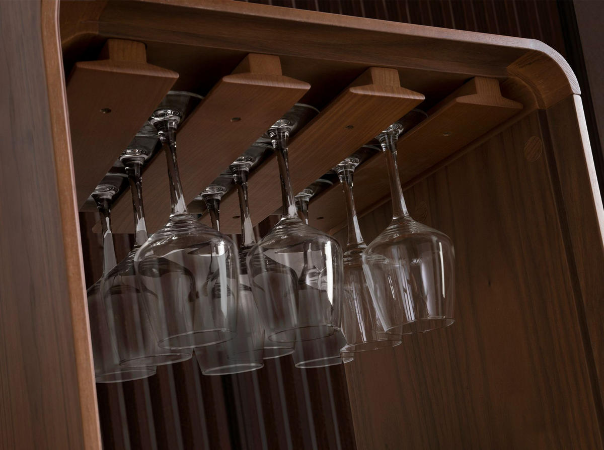 DREHBARER Barschrank aus Nussbaum 43/40/128 cm - Walnussfarben, Holz (43/128/40cm) - ANGEL CERDA