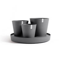 BLUMENTOPF Dubai 56,5/30,7 cm Grau - Grau, Kunststoff (56.5/30.7cm) - Ecopots