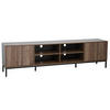 TV-SCHRANK, dunkles Holzeffekt - Braun, Holz (40/54/200cm) - Oviala