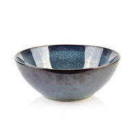 SCHALE Basic Nature Blau 16/16/6 cm Keramik - Dunkelblau, Keramik (16cm) - Mondex
