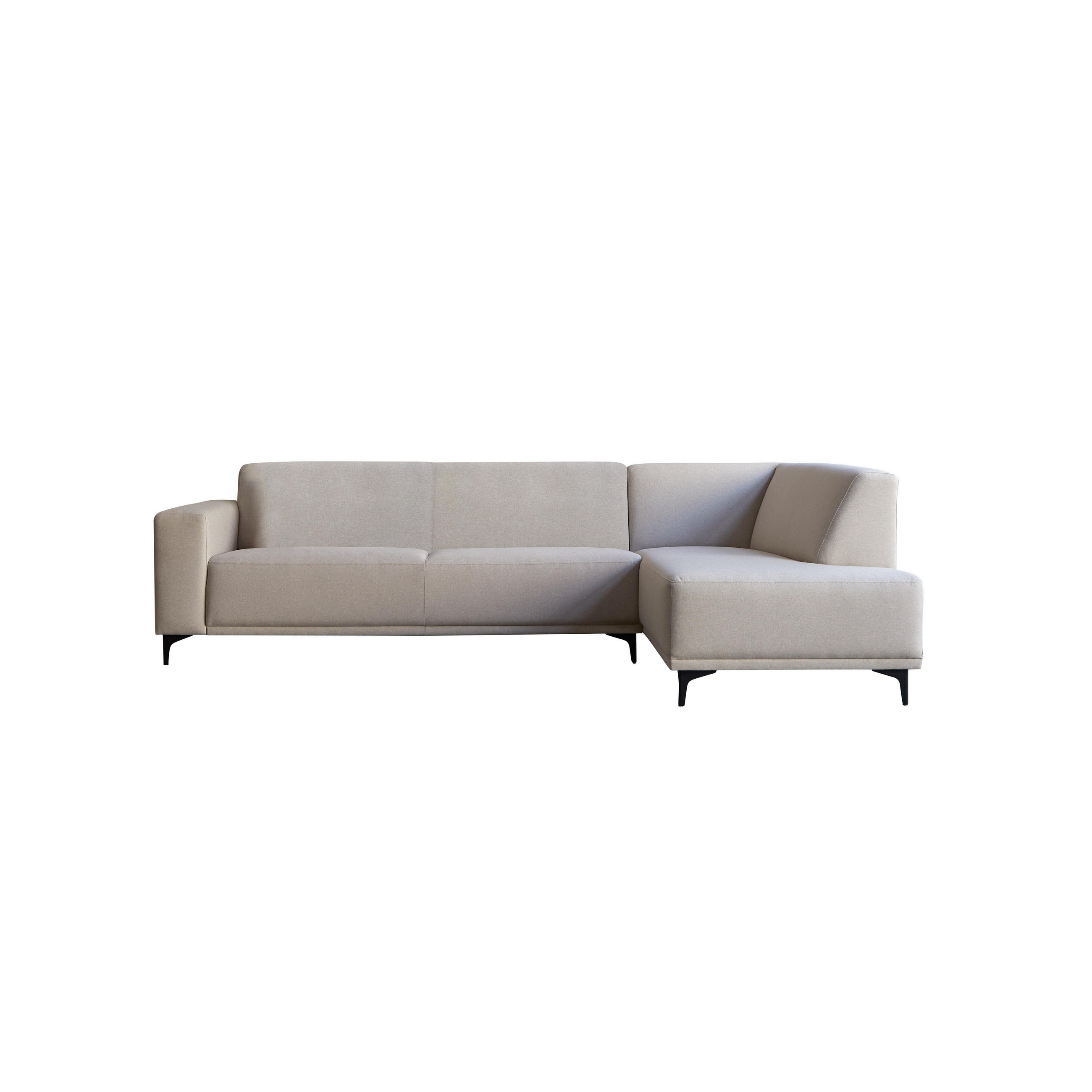 SOFA Lars Beige aus Stoff - Beige, Textil (294/185cm) - Tikamoon