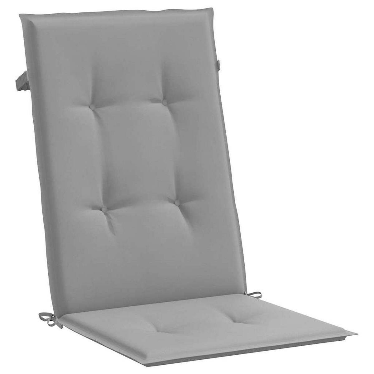 GARTENSTUHLAUFLAGEN Für Hochlehner 6Er Set Grau 120/50/3Cm Stoff - Grau, Textil (50/3/120cm) - vidaXL