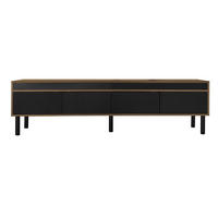 TV-LOWBOARD Schwarz-Natur 170/38/47 cm - Schwarz, Holzwerkstoff (170/47/38cm) - PANGIVO