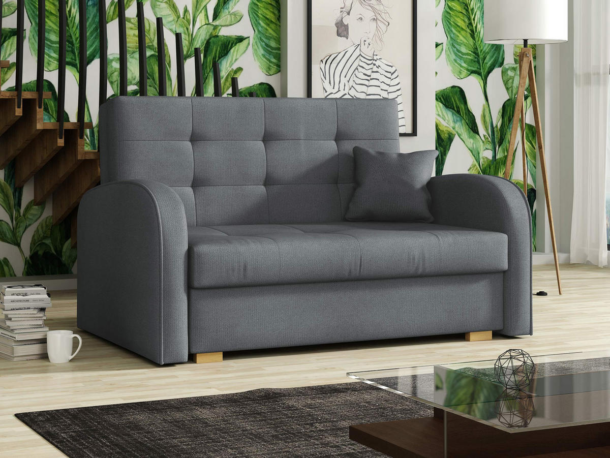 SCHLAFSOFA Viva Gold II - Braun/Grau, Holz/Textil (133/85/98cm) - MIRJAN24