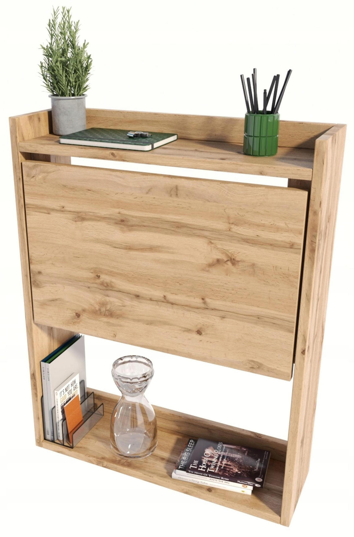 SCHREIBTISCH Klappbarer Wandregal Wotan Eiche 70/20/85 cm - Eiche Wotan, Holzwerkstoff (20/70/85cm) - Matkam Möbel