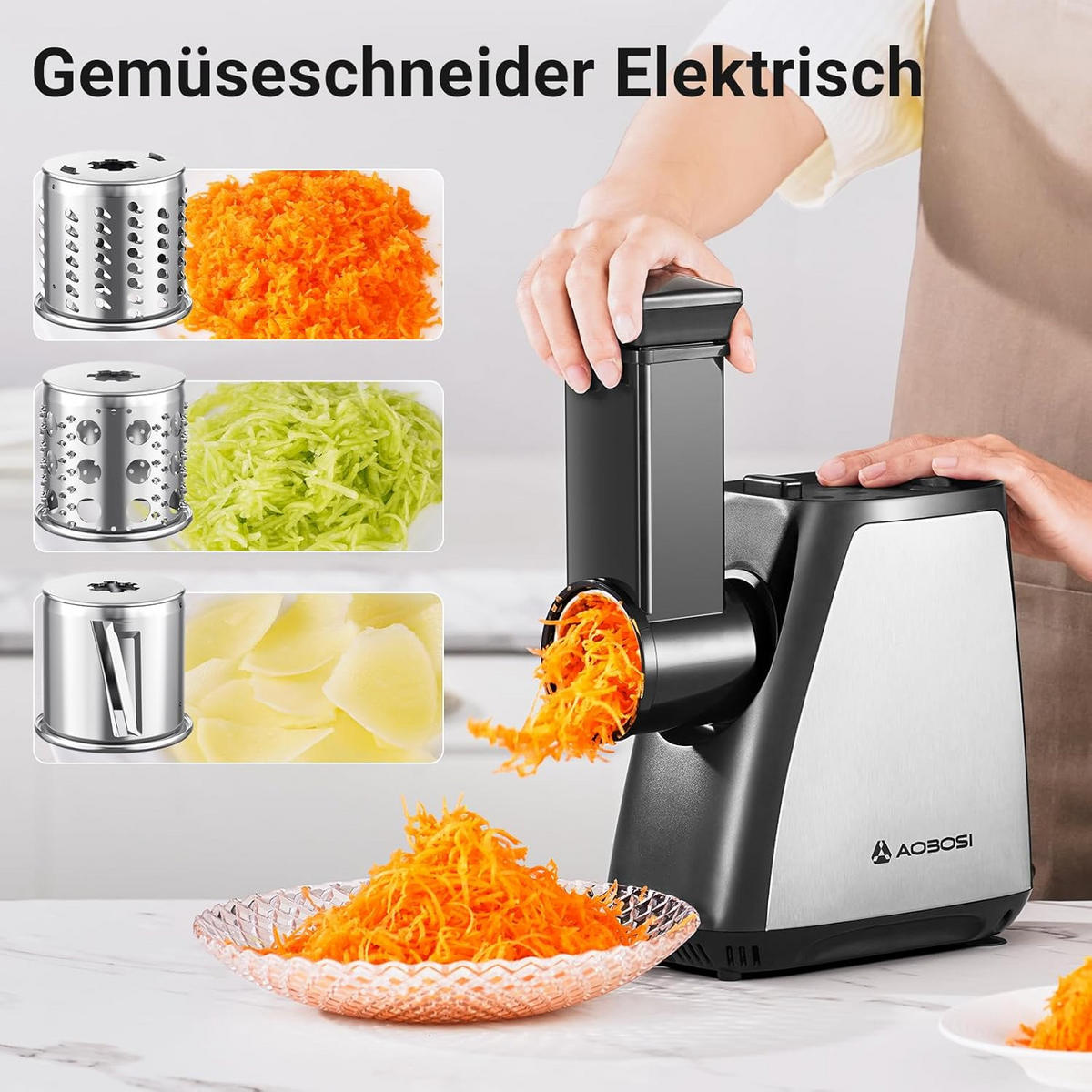 FLEISCHWOLF AAO-12 Schwarz Edelstahl - Schwarz, Metall (35/51/42cm) - AAOBOSI