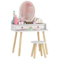 KINDER SCHMINKTISCH SET DE-10917 Weiß - Weiß, Holzwerkstoff (56/87.8/38cm) - ComfortXL