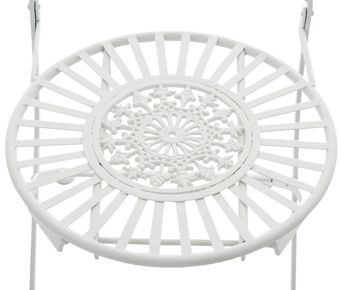 GARTENKLAPPSTUHL 2er Set Metall weiß - Weiß, Metall (43/91.5/50cm) - CLP