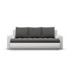 SOFA 3-SITZER MIT SCHLAFFUNKTION FORESTA, Dunkelgrau + Grau - Dunkelgrau/Hellgrau, Textil (222/92/96cm)