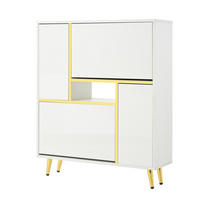 SCHUHSCHRANK DE-37627 80/25/96 cm mit LED-Beleuchtung Weiß - Weiß, Holzwerkstoff (80/96/25cm) - ComfortXL