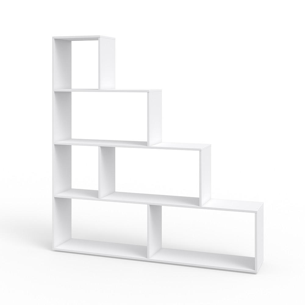 TREPPENREGAL Weiß 163 x 155 cm - Weiß, Holzwerkstoff (163/155/29cm) - Vicco