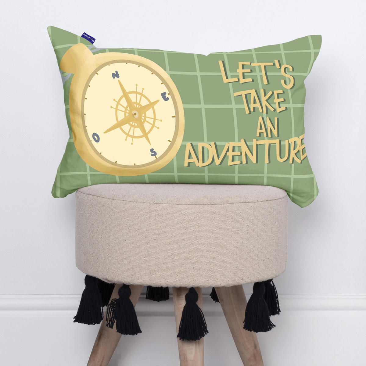 KISSENBEZUG world trip 50x30 cm mehrfarbig - Multicolor, Textil (50/30cm) - Happy Friday