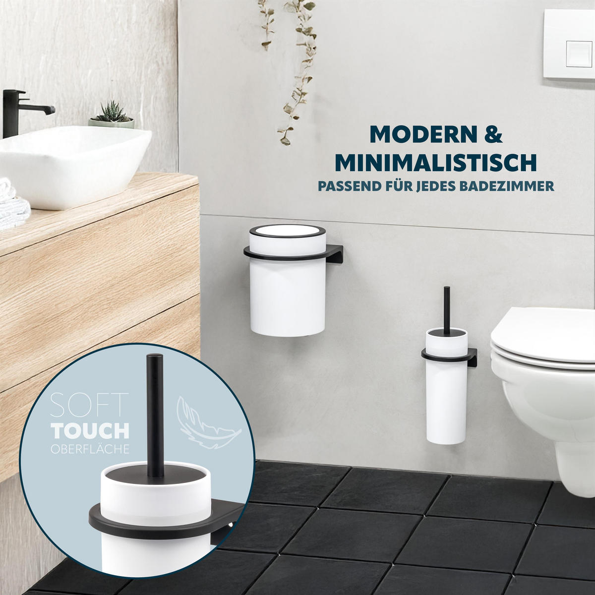 WC-GARNITUR SAVONA, weiß, Kunststoff - Weiß, Kunststoff (10/36.5/10cm) - bremermann