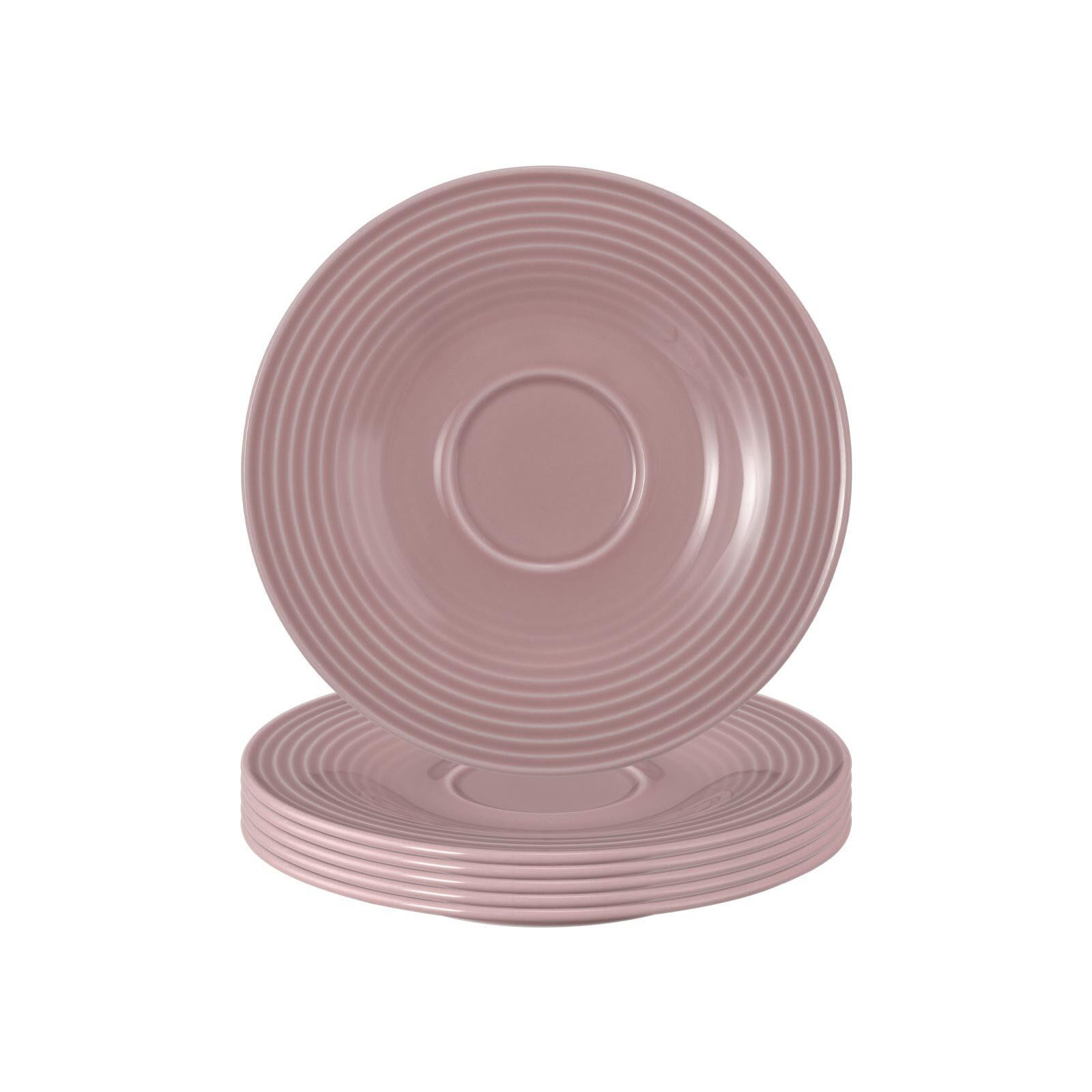 UNTERTASSEN Beat Color Glaze Altrosa ø 13,7 cm 6er Set - Dunkelrosa, Keramik (13.7cm) - Seltmann Weiden