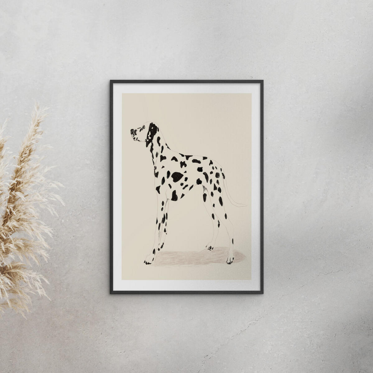 POSTER mit Rahmen Jenny Liz Rome - Dalmation - Schwarz/Naturfarben, Holz/Papier (50/70cm) - Poster&Frame