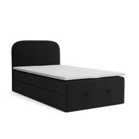 BOXBETT Hugo 100x200 Schwarz - Schwarz, Textil/Metall (100/200cm) - VLR BEDS