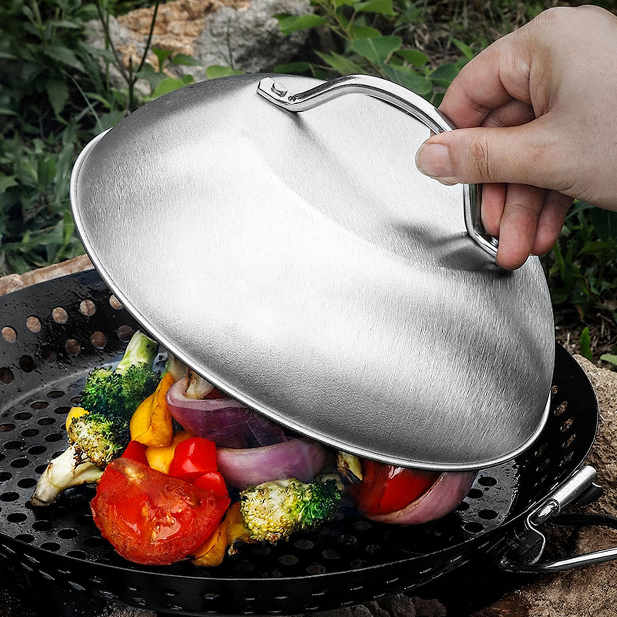 SCHMELZKUPPEL Glocke (2er-Set) - Silberfarben, Metall (22.5/10/22.5cm) - Intirilife