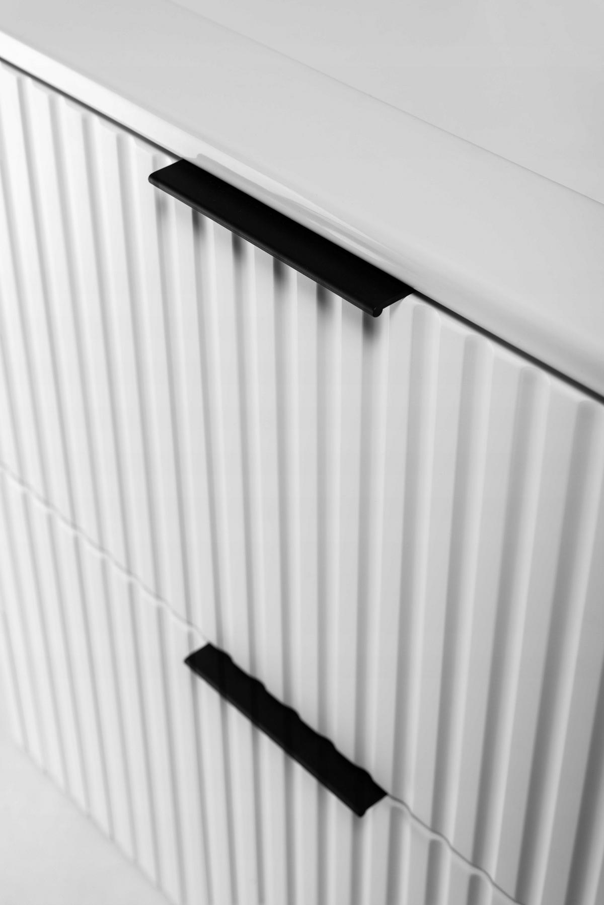 WASCHBECKUNTERSCHRANK mit Regal Weiß matt/Eiche 140/57/46 cm - Eichefarben/Weiß, Holzwerkstoff (140/57/46cm) - Rodan