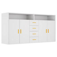 HOMAVO Sideboard mit 4 Schubladen – Anrichte – Kommode – Maße: 160 x 81 x 40 cm (L x H x P) - Weiß, Holzwerkstoff/Metall (160/81/40cm) - HOMAVO
