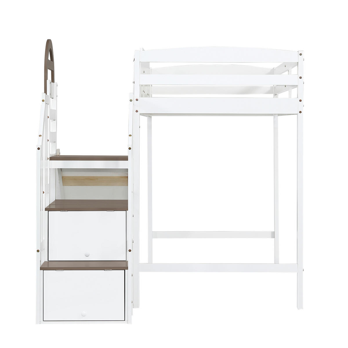 HOCHBETT 90/200 cm Weiß, Braun - Weiß, Holz/Holzwerkstoff - Raumix