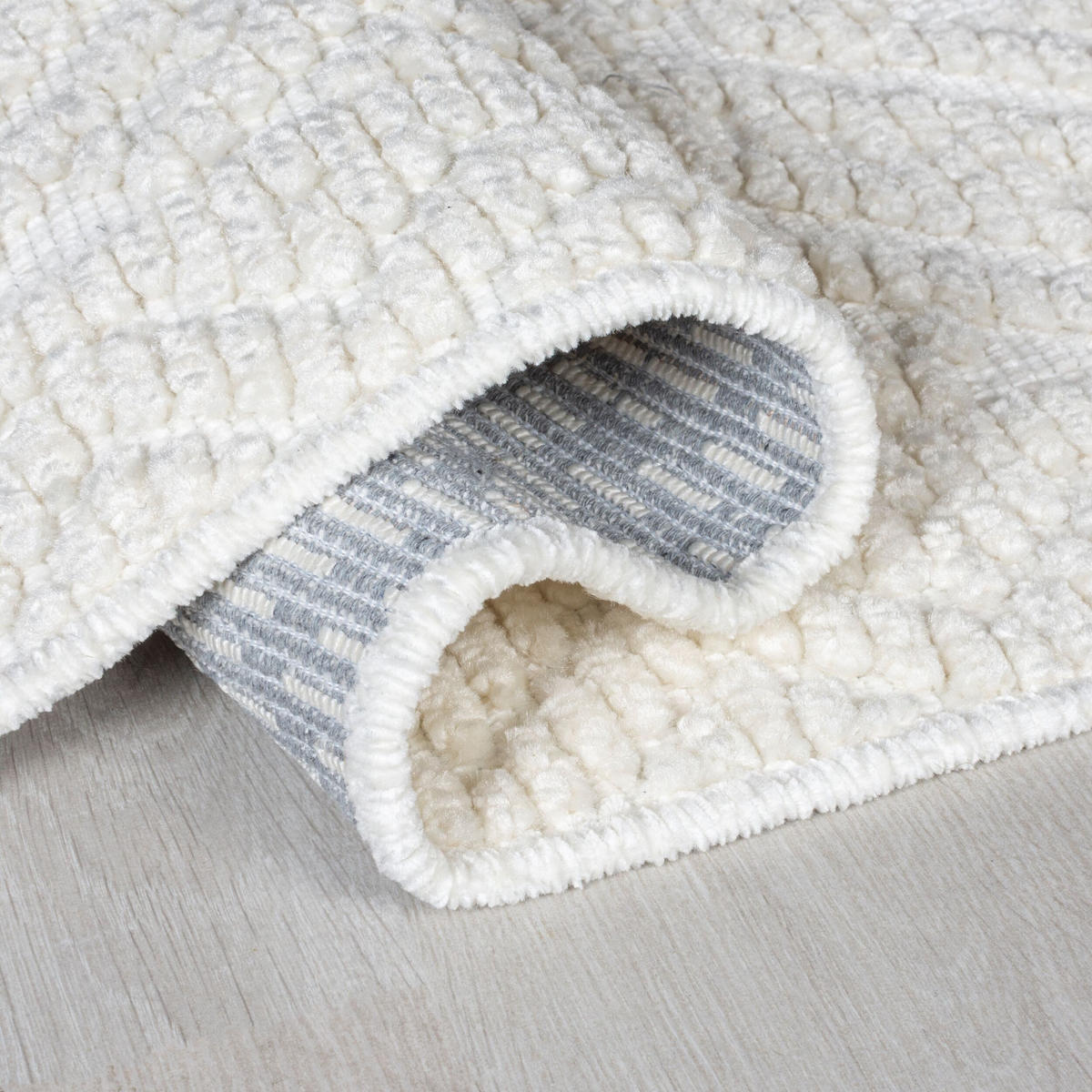 TEPPICH Geo-Muster, maschinenwaschbar, robust OTTER GREG, Beige 80x160 cm - Beige, Textil (80/160cm) - KADIMA DESIGN