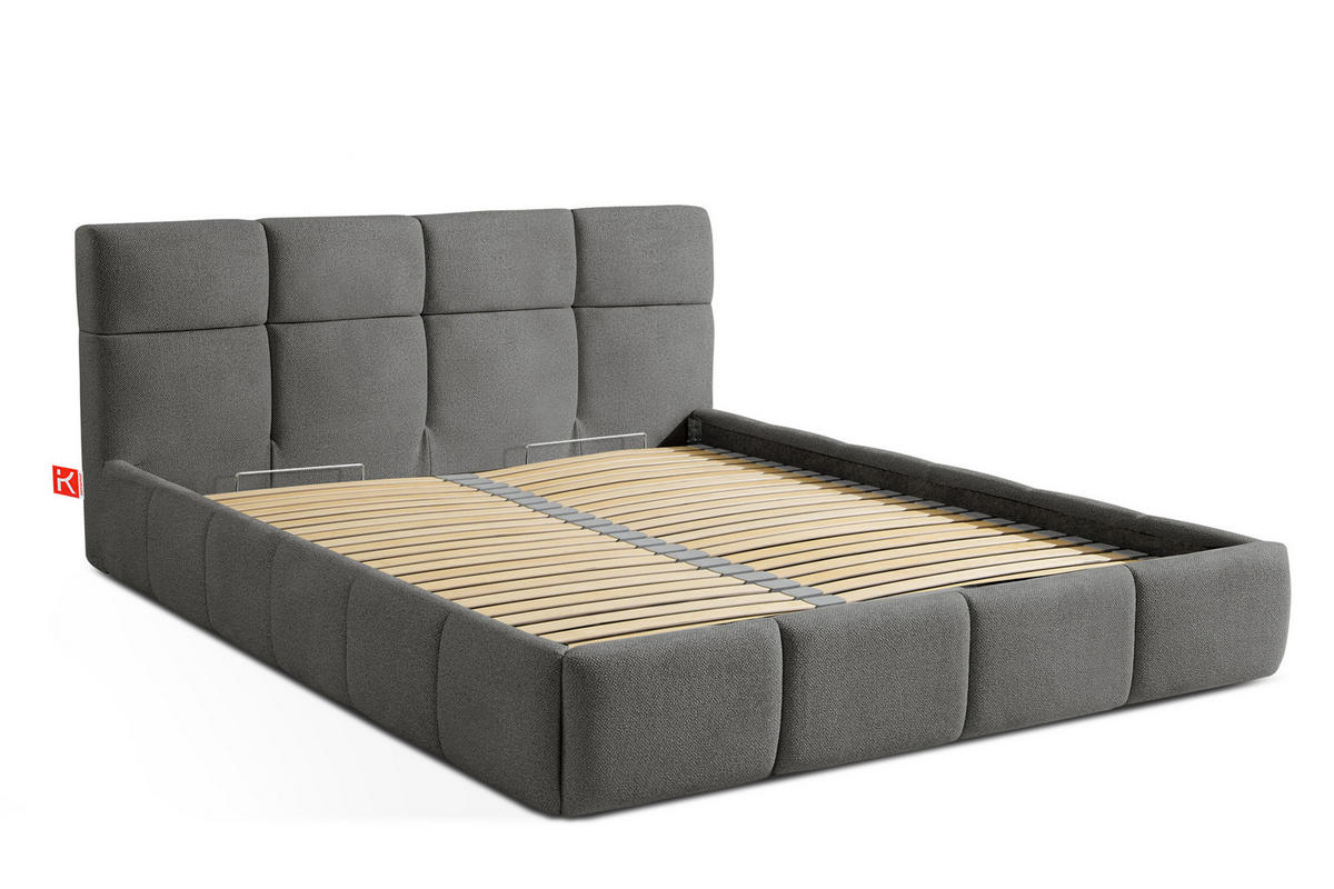 POLSTERBETT ALTOS, dunkelgrau - Dunkelgrau, Holz/Holzwerkstoff (140/200cm) - KONSIMO®