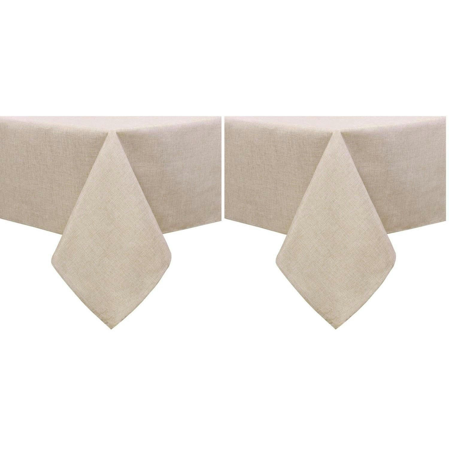 TISCHDECKE Leinenoptik 135 x 220 cm Beige - Beige, Textil (220/135/1.5cm)