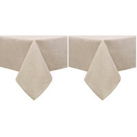 TISCHDECKE Leinenoptik 135 x 220 cm Beige - Beige, Textil (220/135/1.5cm)