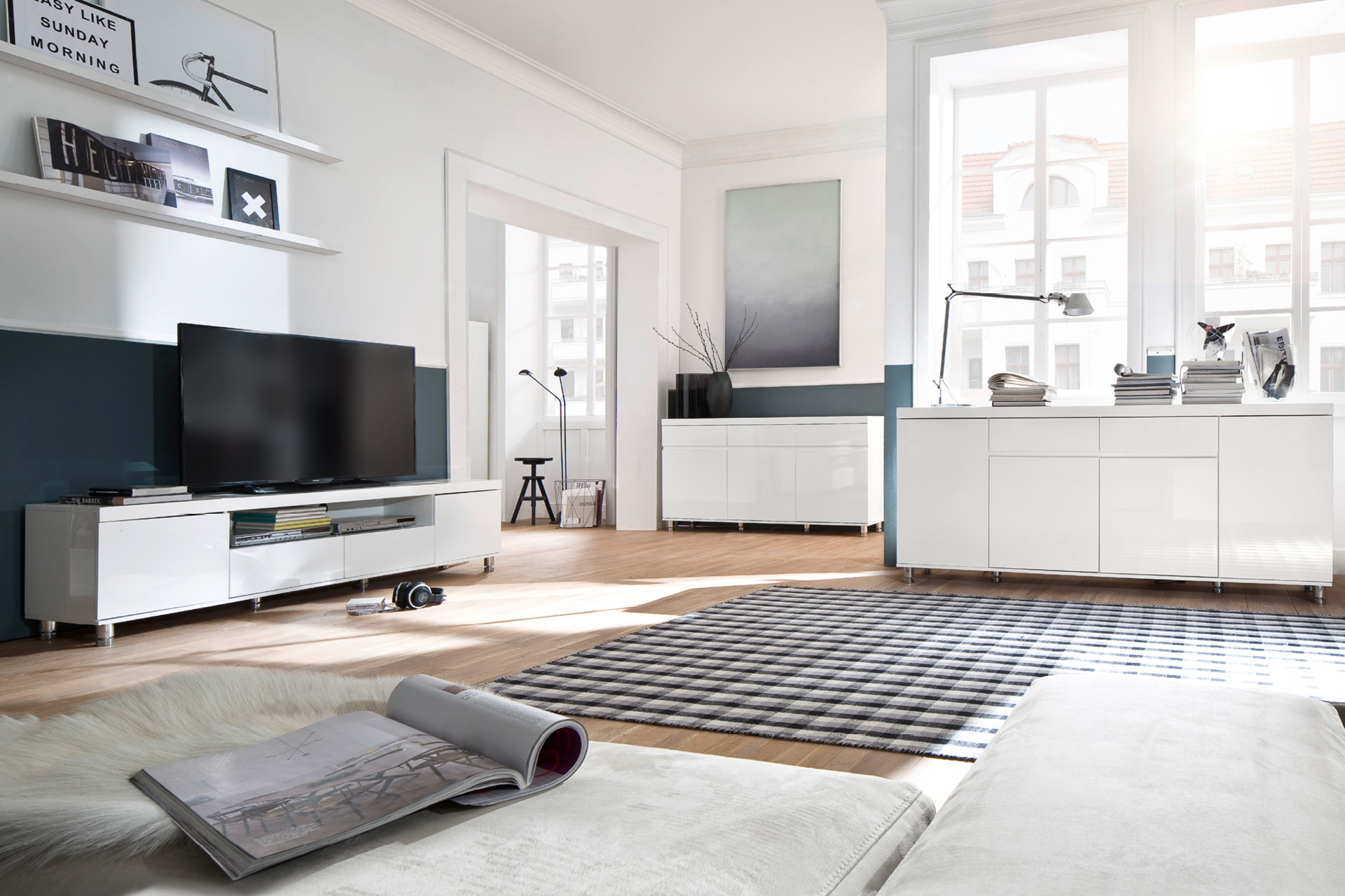 Moderne Kommoden in schwarz und wei�