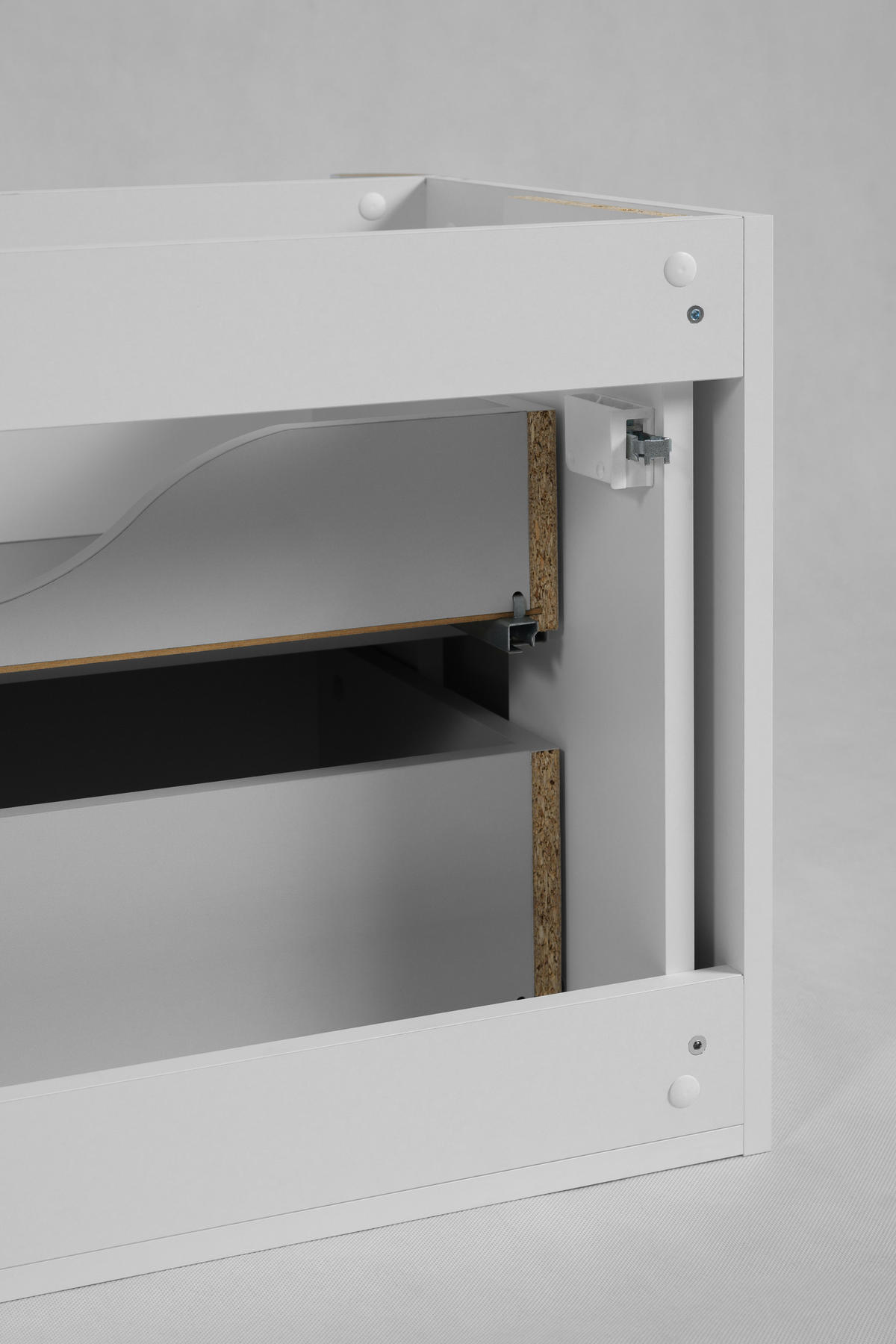 BADEZIMMERSCHRANK: Weiß, Platte Craft-Eiche, 60,8 x 44,2 x 50 cm - Eichefarben/Weiß, Holzwerkstoff (60.8/48.4/44.2cm) - 3XE LIVING