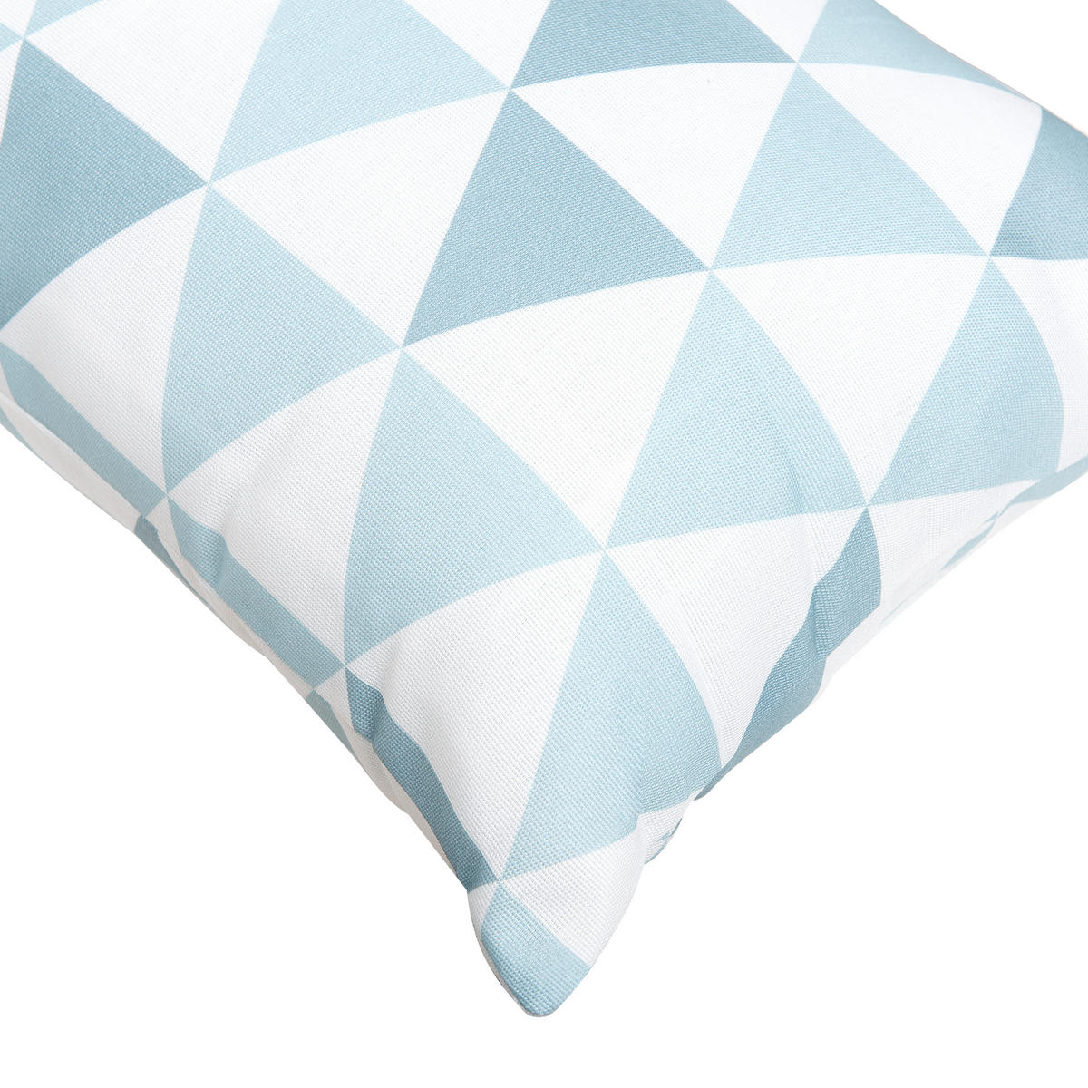 GARTENKISSEN Dreiecke blau/weiß 40/70 Trifos - Hellblau, Textil (40/70cm) - Beliani