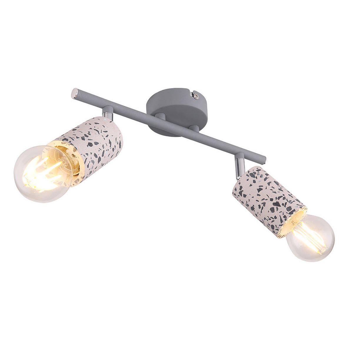 LED DECKENLEUCHTE EDMUND Grau Metall - Grau, Metall (30/8/17cm) - Globo Lighting