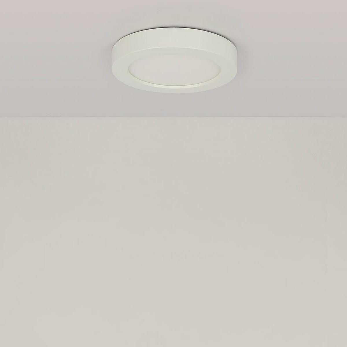 LED PANEL PAULA Weiß Kunststoff - Weiß, Kunststoff (22.6/22.6/3.5cm)