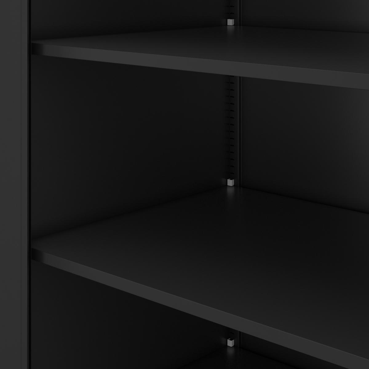 METALL-BÜROSCHRANK JAN II D600 - Schwarz, Metall (115/185/60cm) - Jan Nowak