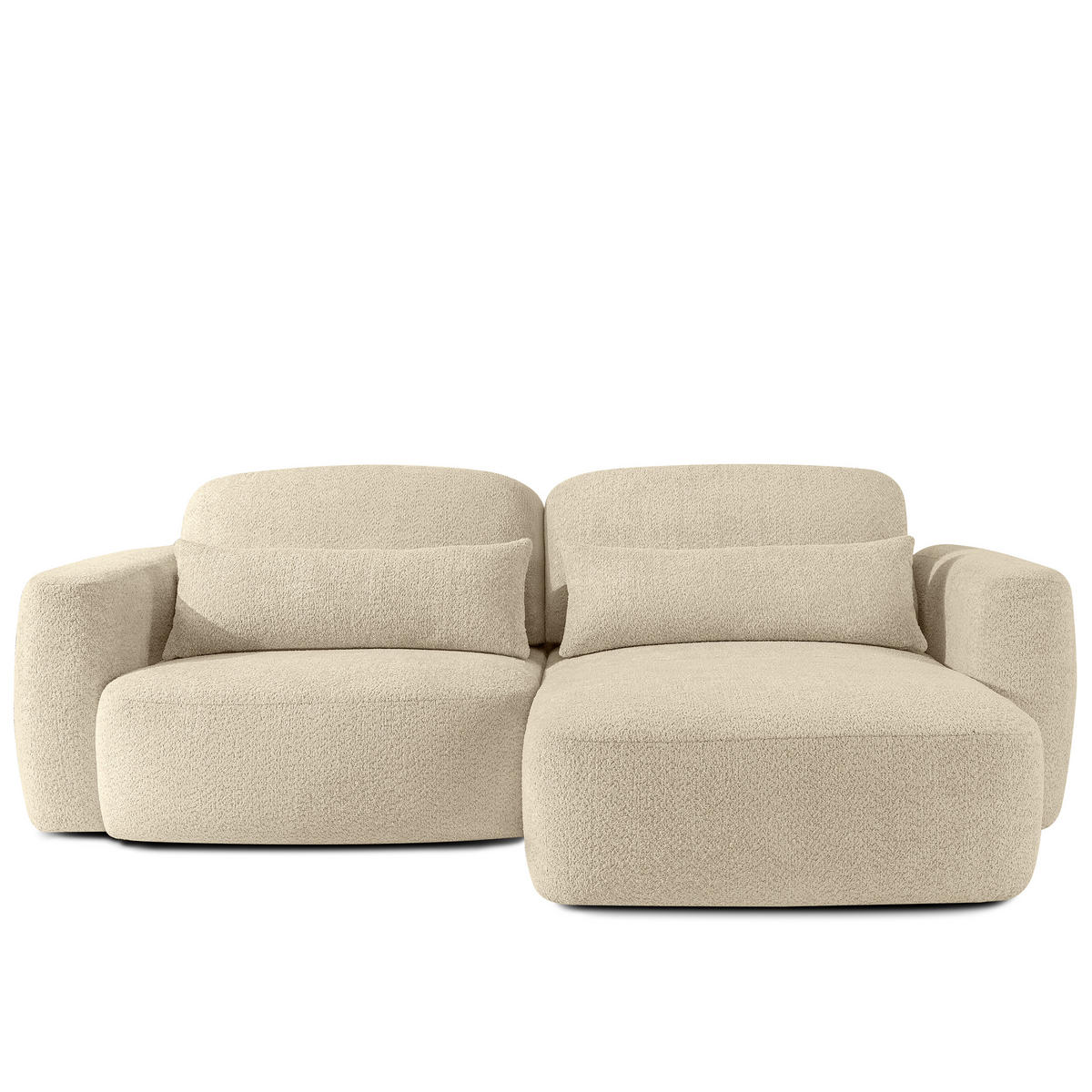 SITZGARNITUR ELOSA - Beige, Holz/Textil (245/85/165cm) - KONSIMO®