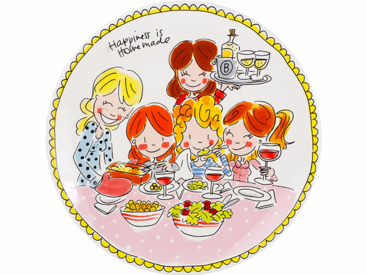 TELLER Girls in Bunt - Ø 26cm - Multicolor, Keramik (26.2/26.3/3cm) - Blond Amsterdam