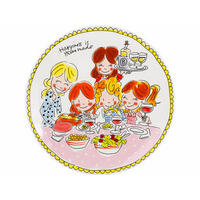 TELLER Girls in Bunt - Ø 26cm - Multicolor, Keramik (26.2/26.3/3cm) - Blond Amsterdam