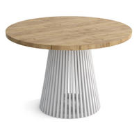 TISCH Craft Gold Ausziehbar Mit Lamellen Weiß 120/220 cm - Weiß/Braun, Holzwerkstoff (220/120/77cm) - Sepro Meble
