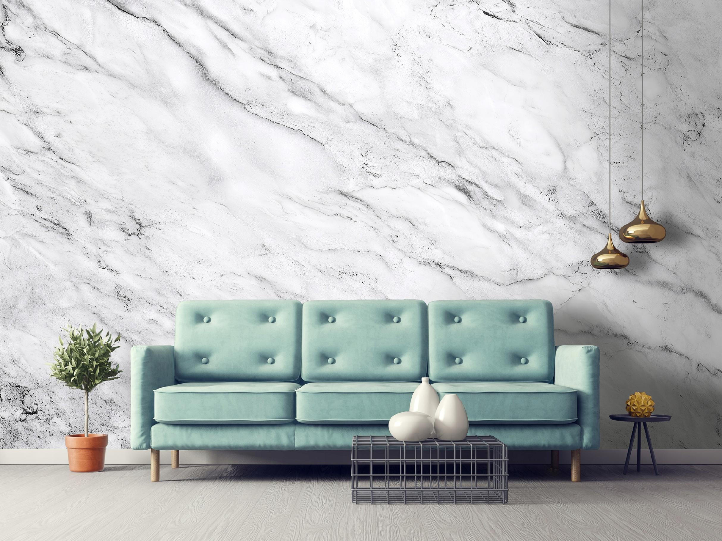 FOTOTAPETE Marmor Stein Grau 350x250 cm - Multicolor, Papier (350/250cm) - Wallarena