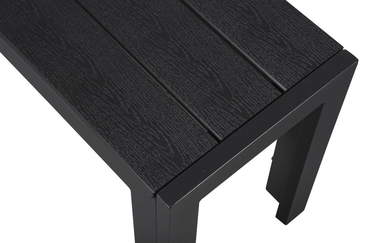 GARTENBANK Schwarz - Schwarz, Holzwerkstoff (132/42/30cm) - ebuy24