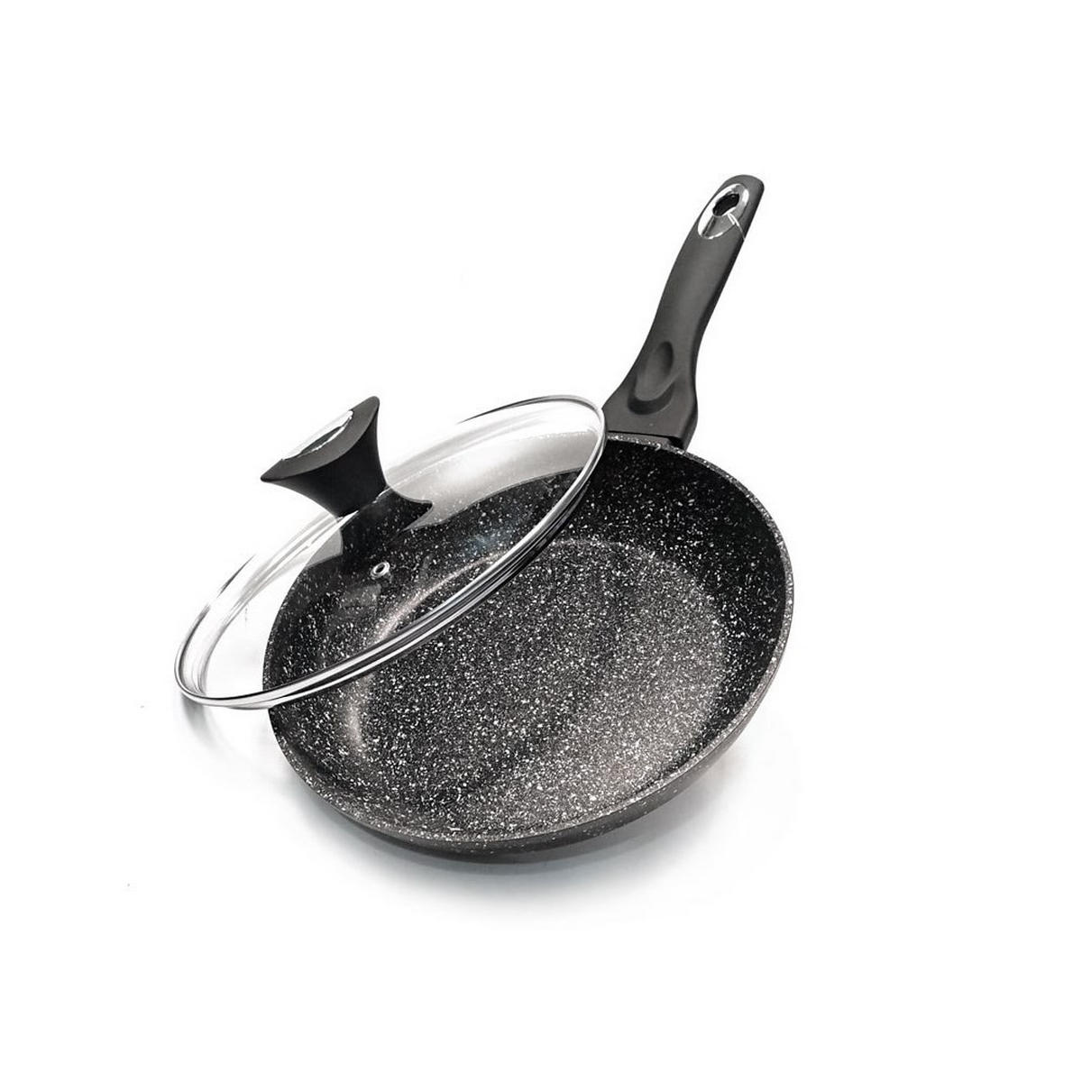 PFANNE Schwarz 22/22/4.4 cm KB7038 - Schwarz, Metall (22cm) - Klausberg 