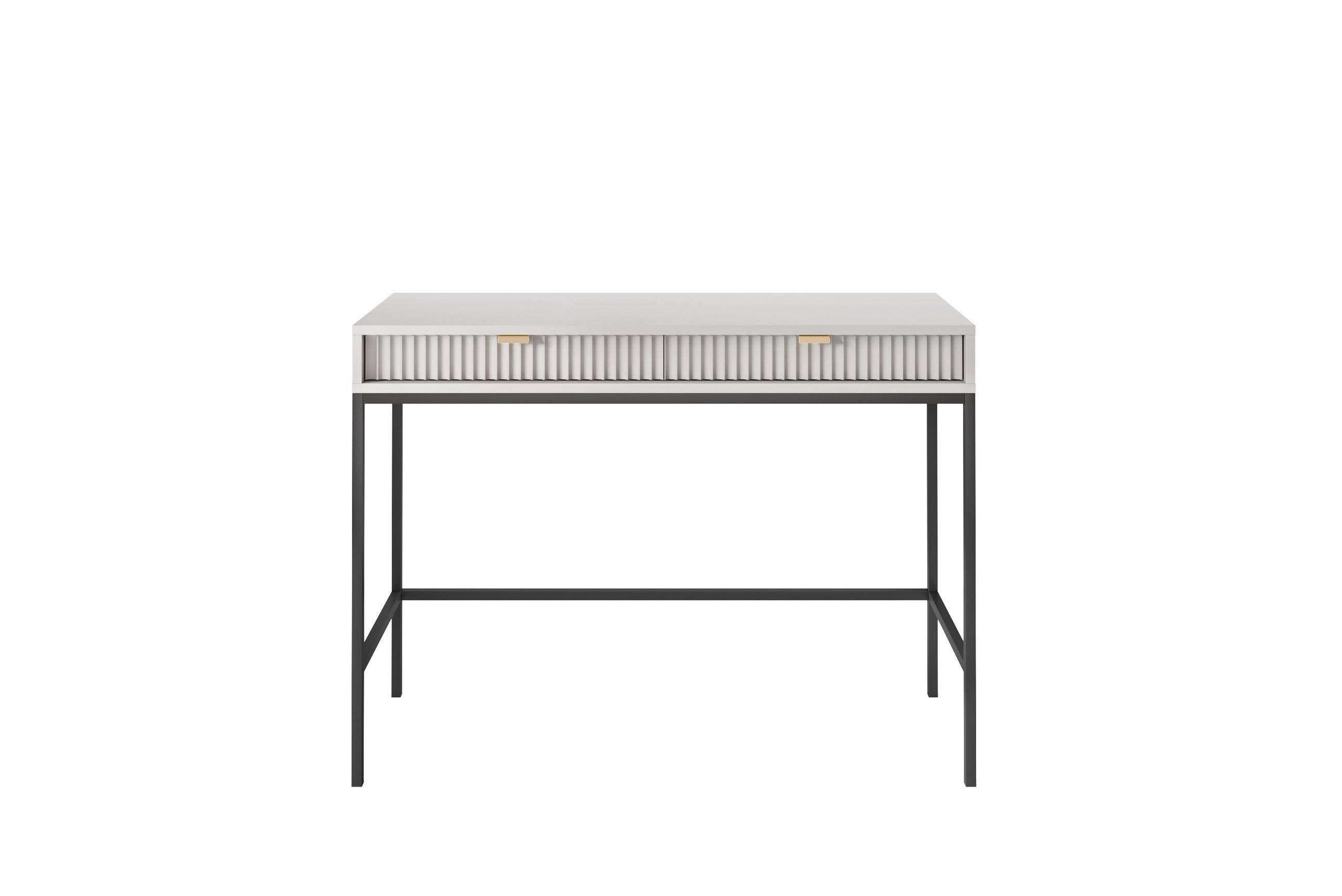 SCHMINKTISCH ZOVA Grau 104x77x50 cm Little table, Freistehend - Schwarz/Grau, Holzwerkstoff/Metall (50/104/77cm) - DomoHome