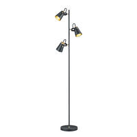 STEHLAMPE EDWARD - Schwarz - 0/0/160 cm - Schwarz, Metall (38/38/160cm) - Trio Leuchten