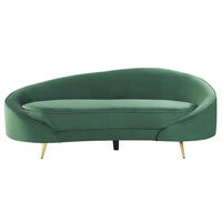 3-SITZER-SOFA Samtstoff Smaragdgrün Savar - Hellgrün, Textil (183/69/84cm) - Beliani