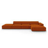 ECKSOFA rechts Jodie aus strukturiertem Stoff terrakotta 5 Sitzplätze - Terracotta, Textil (166/341cm) - Micadoni
