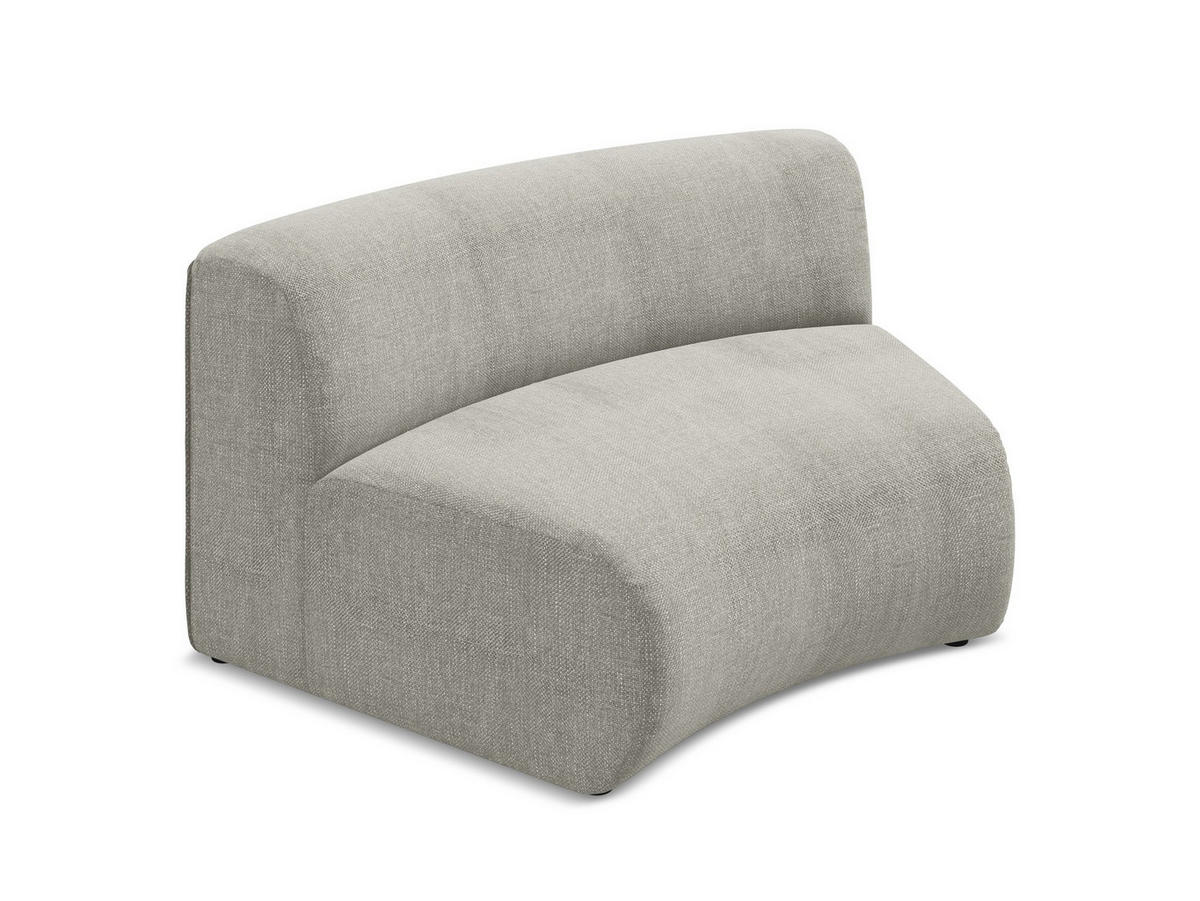 SOFAELEMENT Chenille Stoff Beige - Beige/Schwarz, Kunststoff/Textil (147/70/89cm) - Makamii
