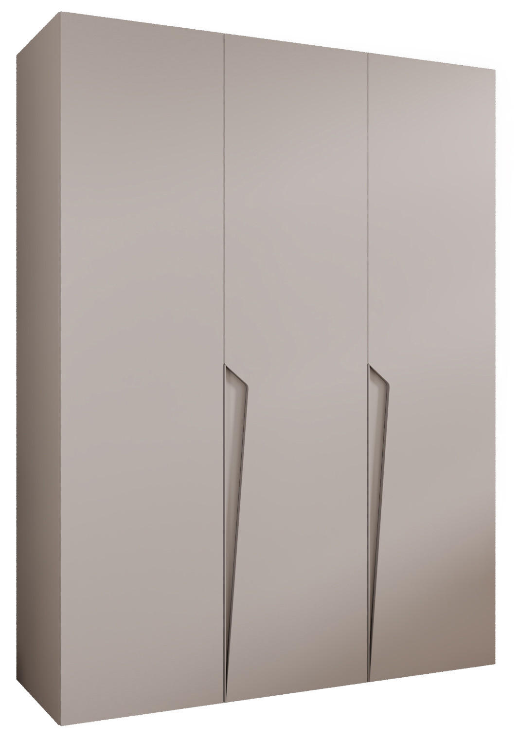 Abiks Möbel DREHTÜRENSCHRANK Beige, Beige 150cm × 52cm × 202cm
