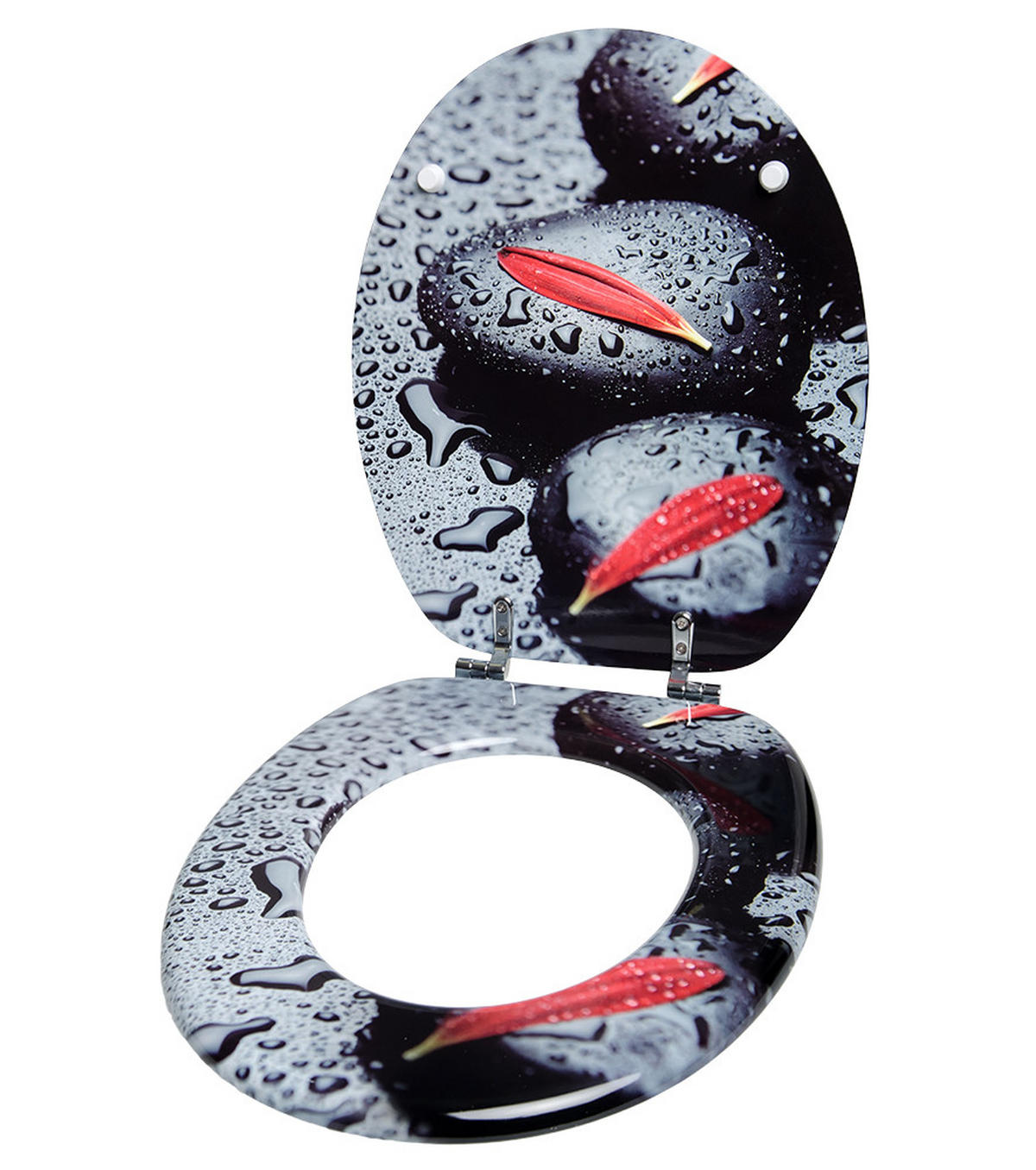 WC-SITZ Elegance - Schwarz, Holzwerkstoff (38/6/47cm) - Sanilo