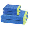 FROTTIERSET Lifestyle Splash 4-teilig - Blau, Textil (50/100cm) - Cawö